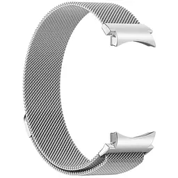 Ремінець для Samsung Galaxy Watch 5 Pro 45mm - сріблястий ширина кріплення 20мм металевий Watchbands Milanese Button (W42-5WB29640524) - мініатюра 4