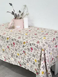 Скатертина Ecotton 150х220 см бавовняна з рогожки бежева Мадам (23545) - мініатюра 3