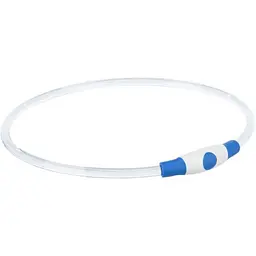 Нашийник для собак Trixie Flash Light Ring USB миготливий силіконовий L–XL 65 см/8 мм синій