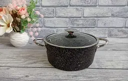 Кастрюля с крышкой OMS 3116-2-Black 3,4 л 22 см