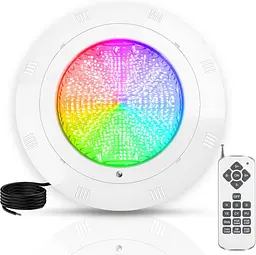 RGB LED світильник Kingwen 38 Вт для басейну IP68 з пультом