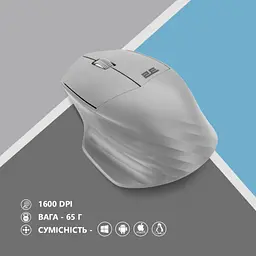 Мишка 2E MF280 Silent Wireless/Bluetooth Gray (2E-MF280WGR) - мініатюра 6