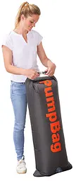 Великий гермомішок для речей та насос два в одному 100L Delta-Sport PumpBag сірий - мініатюра 3