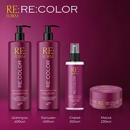 Реконструюючий бальзам Re:form Re:color Збереження кольору і відновлення фарбованого волосся 400 мл - мініатюра 9