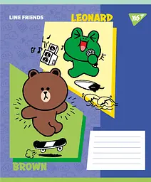 Набір зошитів шкільних YES А5/12 клітинка Line Friends Funny 25 шт (767638) - мініатюра 3