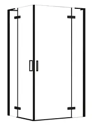 Душова кабіна Rea Hugo 80x80 подвійна black REA-K6600, Чорний, Універсальна, прозорий - мініатюра 7