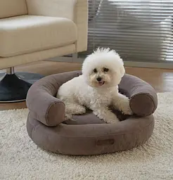Лежак ортопедичний для собак "Marshmallow" коричневий S (70*65) - мініатюра 4