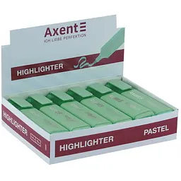 Набір маркерів Axent Highlighter 2537-A 1-5 мм клиноподібний 12 шт. пастель м'ятний (2537-18-A) - мініатюра 2