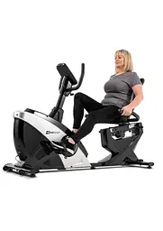 Горизонтальний велотренажер Hop-Sport HS-070L Helix сріблястий iConsole+ - мініатюра 3