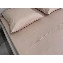 Простирадло Ecotton Shifting Sand на резинці сатин 200х200 см бежеве (24791) - мініатюра 3