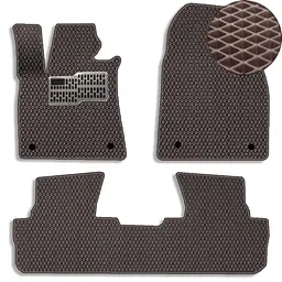 Килимки в салон EVA для Lexus RX 350 2015-2022 з підп'ятником Коричневі 5 шт