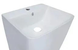 Комплект Qtap Tern: Раковина підлогова моноблок 440х380х830 мм White + Донний клапан PU02O (QT1711G302WN47320) - мініатюра 4