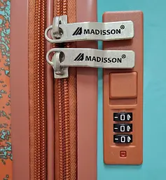 Валіза середня Madisson Snowball 65203 M 66x43x27 см полікарбонат Зелено-помаранчевий - мініатюра 7
