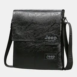 Сумка чоловіча через плече планшет чорна Jeep (225Ч)