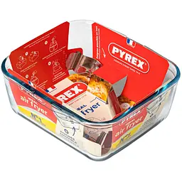 Форма скляна Pyrex Airfryer для аєрогриля квадратна з ручкою (301U300) - мініатюра 2