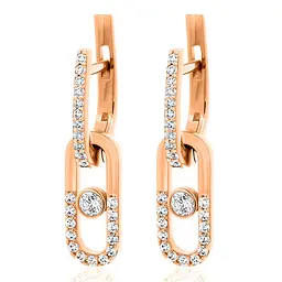 Сережки з червоного золота (з40078)