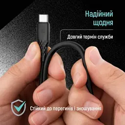 Дата кабель USB-C to USB-C 1.0m 3A 60W textured PVC black ColorWay (CW-CBPDCC094-BK) - мініатюра 11