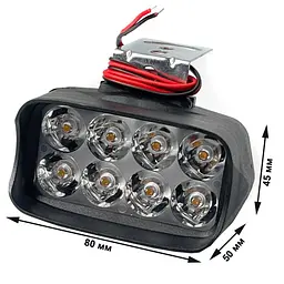 Додаткова LED фара 10W (5W x 2) 10-30V 80x45x50 мм Далека 1 шт. (JP057) - мініатюра 2