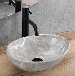 Умивальник Rea Sofia Mini накладний 35x26 см grigio REA-U9237 - мініатюра 4