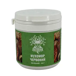 Капелюшки Лісовик мухомора червоного мелені 50 г