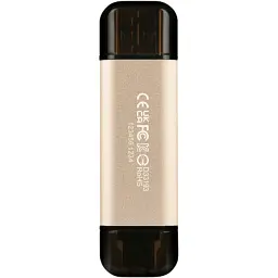 USB флеш накопичувач Transcend 256GB JetFlash 930 Gold-Black USB 3.2/Type-C (TS256GJF930C) - мініатюра 2