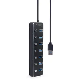 Концентратор Gembird USB 3.0 7 ports (UHB-U3P7P-01) - мініатюра 2