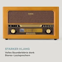 Стереосистема ретро Auna Belle Epoque Retro Stereo (10040054) Коричневий - мініатюра 5