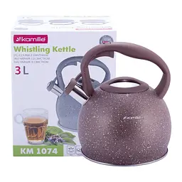 Чайник із свистком Kamille KM-1074 3 л коричневий