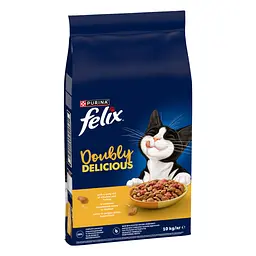 Сухий корм Felix Doubly Delicious для дорослих котів з куркою, індичкою та буряком 10 кг - мініатюра 3