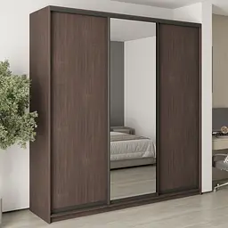 Шафа-купе тридверна MebelStar Комбо BG 2ДСП/Дзеркало 230x45x240 см Дуб рістрето (MBS-9713)