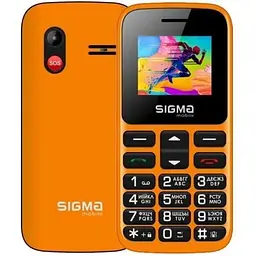 Мобільний телефон Sigma mobile Comfort 50 HIT2020 помаранчевий "бабусефон", Dual Sim, дисплей 1.77" кольоровий (128x160)