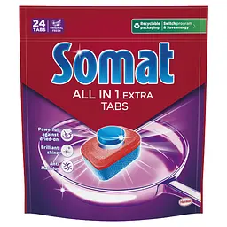 Таблетки для посудомийної машини Somat All in 1 Extra 24 шт.