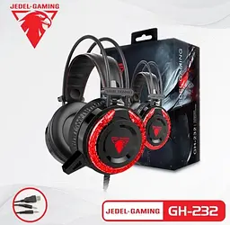 Ігрові навушники з мікрофоном Jedel GH232 Balck - мініатюра 2