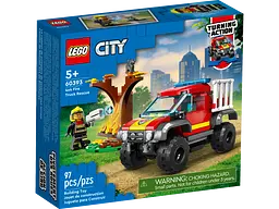 Конструктор LEGO City Пожежно-рятувальний позашляховик, 97 деталей (60393)