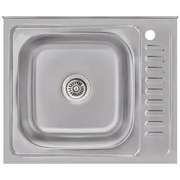 Мийка кухонна Brinex 6050-L 0.6 мм, накладна BRIN6050LSAT06