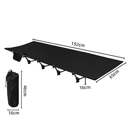 Складне похідне ліжко розкладачка 192 × 65 см Solve KT6005802 Black
