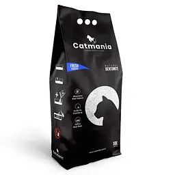 Бентонітовий наповнювач для котячого туалету Catmania свіжість, блакитні гранули, 10 л