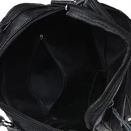 Чоловіча сумка Borsa Leather K15112 26x23x8 см Чорний (10960) - мініатюра 8