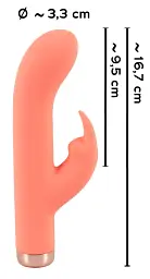Вібратор-кролик You2Toys Peachy Mini Rabbit, 16.7 см (персиковий) - мініатюра 2