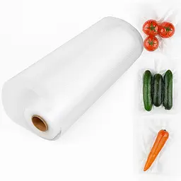 Вакуумні пакети для вакуумного пакувальника харчових продуктів, рулон 20 х 500 см Прозорий 87992