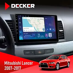 Штатна магнітола Mitsubishi Lancer X 2007-2017 AMP Rockford Decker D10-007 4x64, DSP, 360, 4G Decker (НФ-00006100)