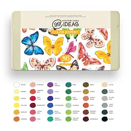 Набір олівців кольорових 99IDEAS "Color Expert" 36 кольорів, Basic Set, металева коробка, 99CE-36BAS - мініатюра 3