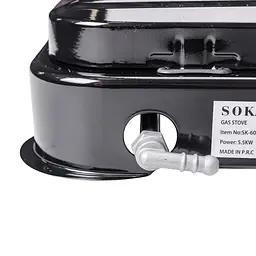 Настільна газова плита Sokany SK-6003B 3 конфорки 5.5 кВт під балонний газ Чорний - мініатюра 5