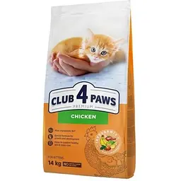 Сухий корм для кошенят Club 4 Paws Premium For Kittens Chicken з куркою 14 кг