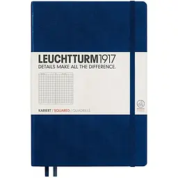 Блокнот Leuchtturm1917 Середній, темно-синій, клітинка (342923)