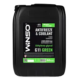 Антифриз Winso Antifreeze & Coolant Green G11 -40°C зелений готовий 20л(881210)