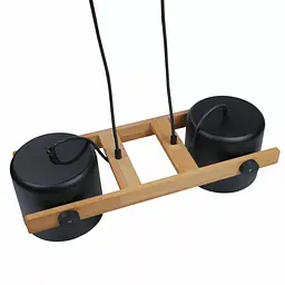 Світильник підвісний люстра ETRON UrbanWood E27 2x40Вт натуральний/чорний 1-EDR-7410 - мініатюра 3