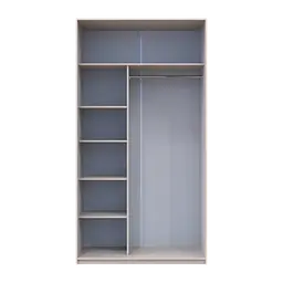 Шкаф купе Doros Сити Лайт Кашемир 2 Зеркала 120х60х225 (80736341) - миниатюра 5
