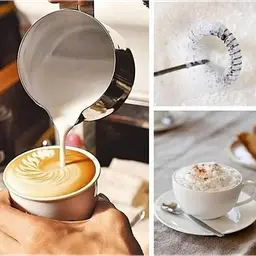Портативний капучинатор-спінювач для вершків і молока FUKE Mini Creamer Блакитний - мініатюра 5