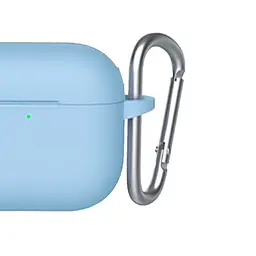 Чохол Blueo Liquid Silicone Case + Carbine для Apple AirPods 3 Sky Blue [64695] - мініатюра 3